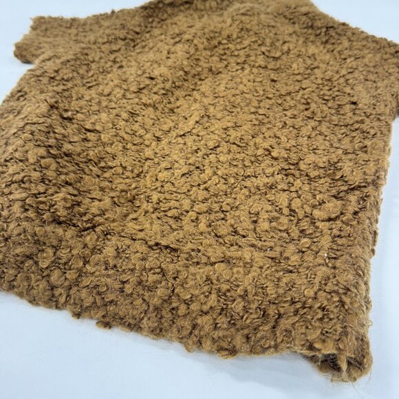 Brown Textured Teddy Knit Short-Sleeve Cardigan - Picture 5 of 6